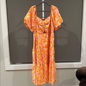 Floral Orange Dress